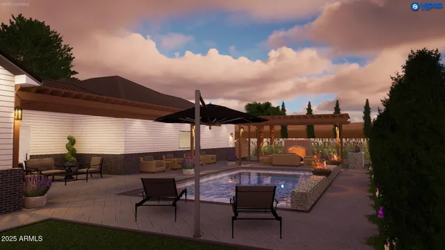 a living room filled with furniture