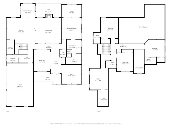 a view of an empty room and a ceiling fan