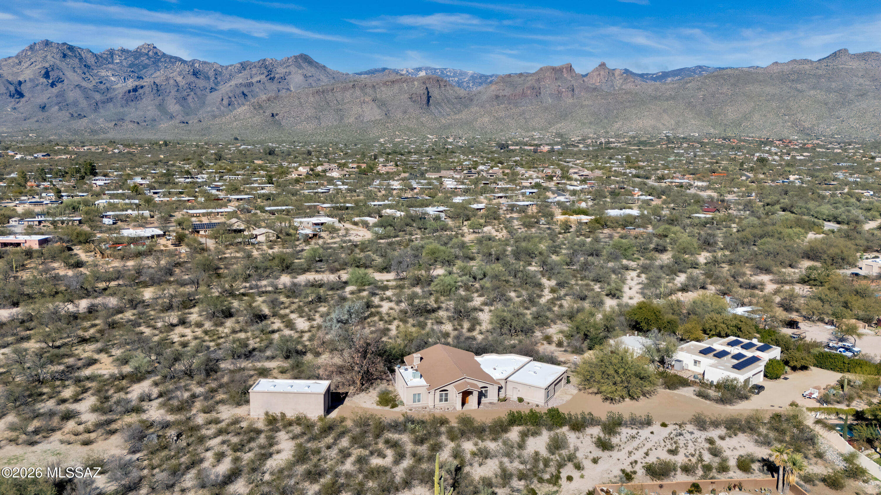 4001 North Harrison Road Tucson, AZ 85749 - Photo 50 of 50 an aerial view of a house with a mountain