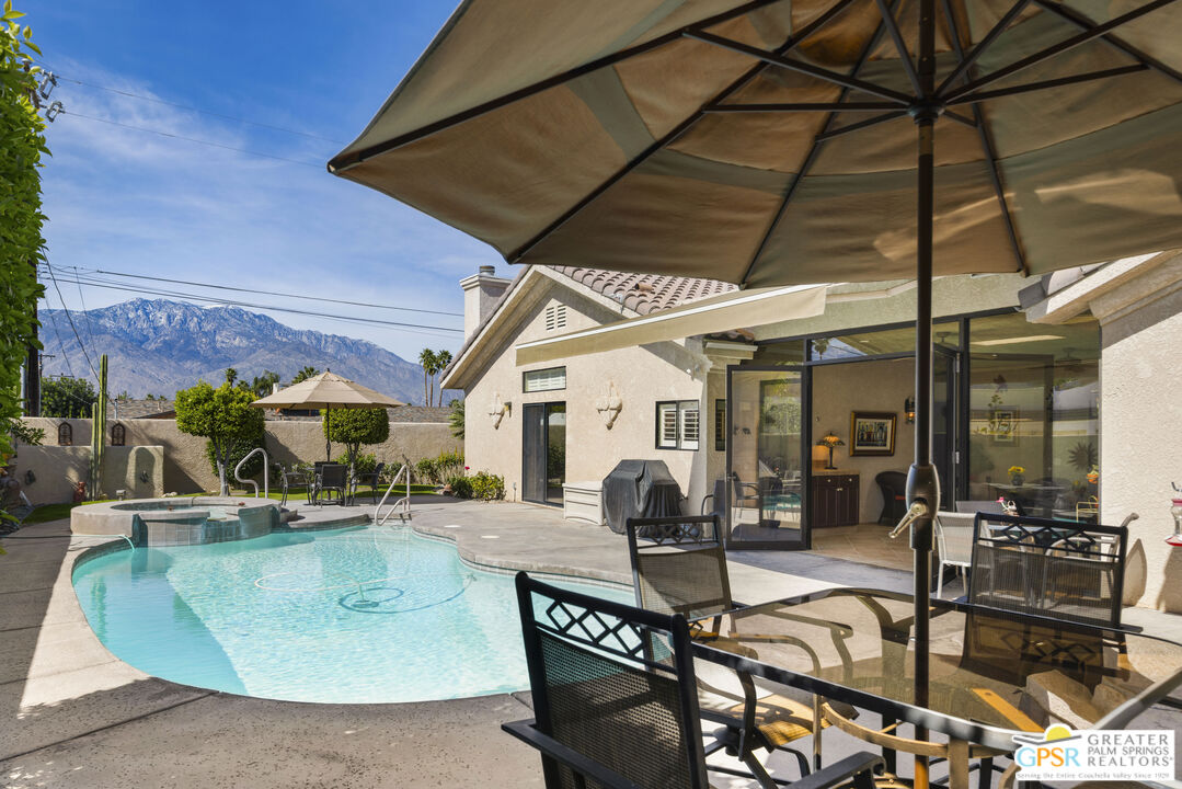 35127 Plumley Road Cathedral City, CA 92234 - Photo 28 of 32 a view of a backyard with sitting area