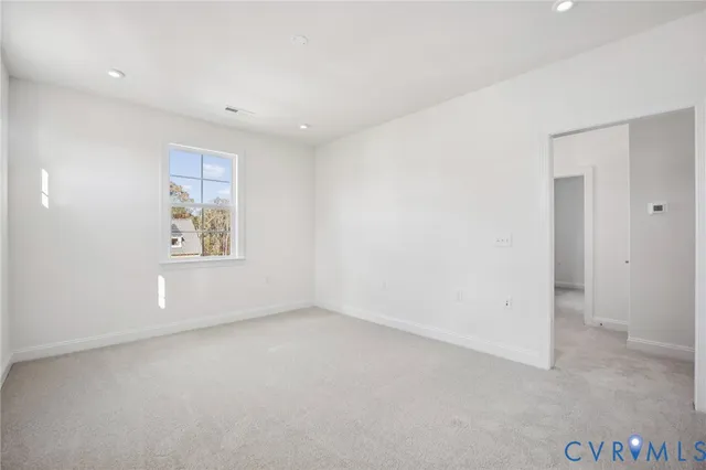 an empty room with a window