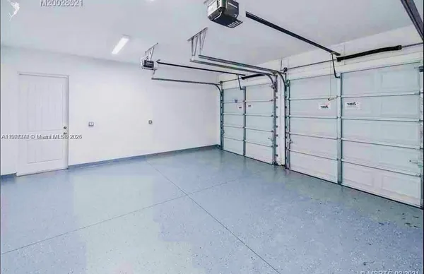 a view of a garage