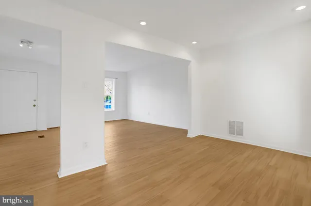 an empty room with a window