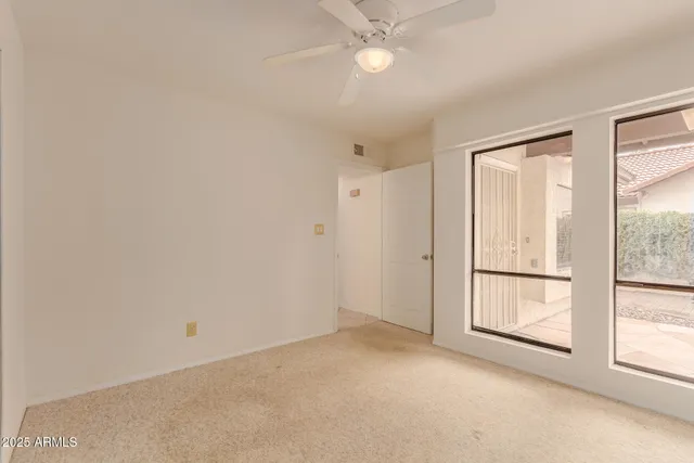 an empty room with a window