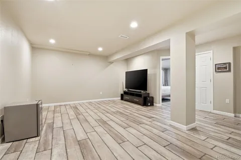 a view of a livingroom with a flat screen tv