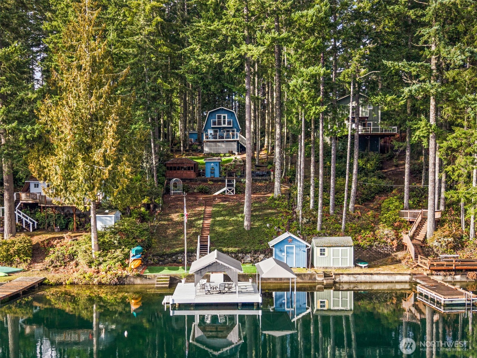 a view of a chairs and table in a patio