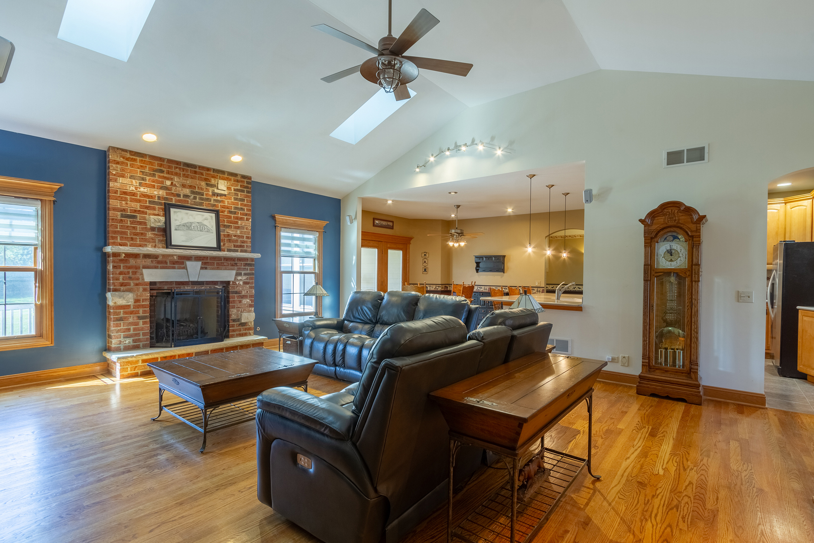 285 Valley Way Burlington, IL 60109 - Photo 17 of 40 a living room with furniture and a fireplace