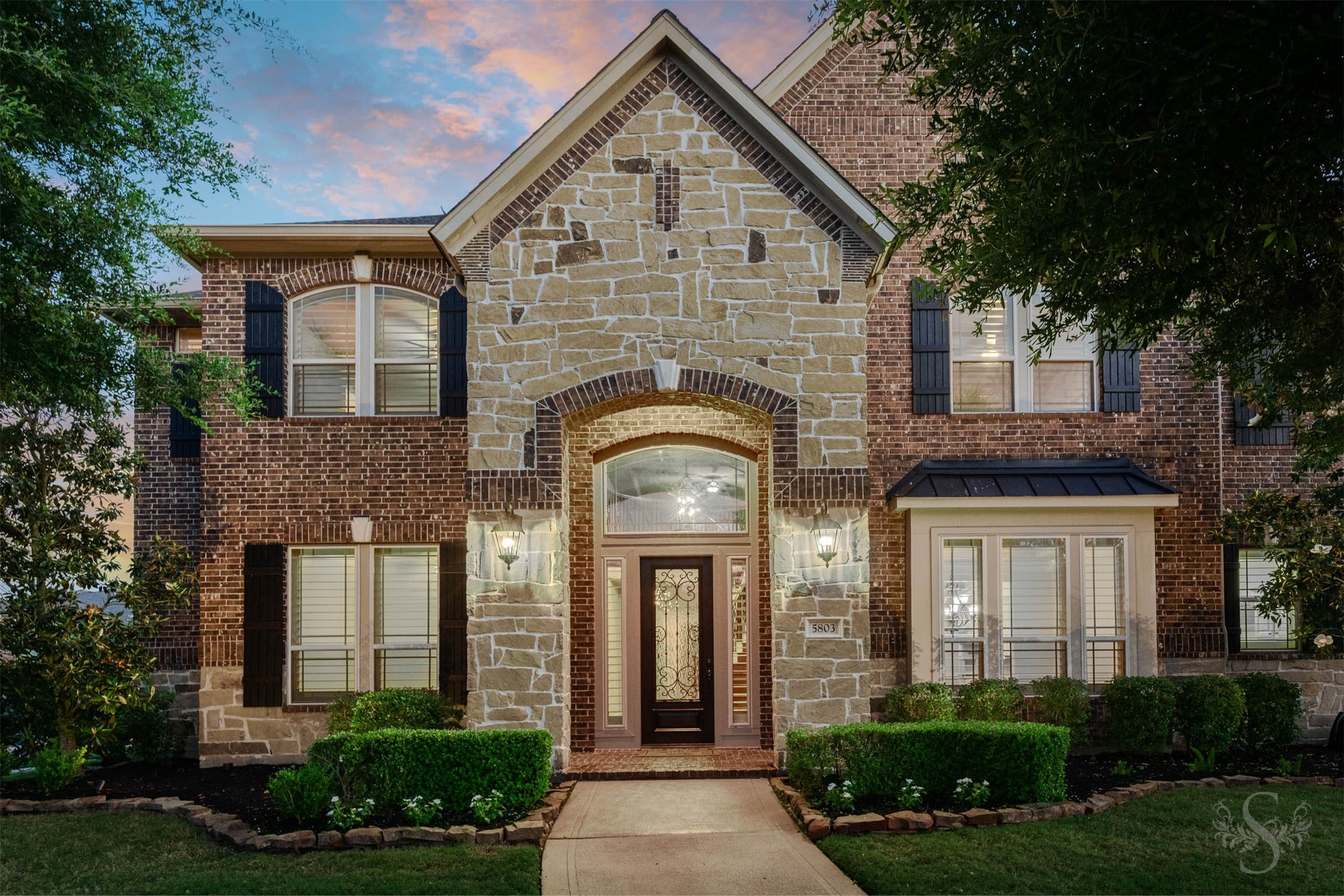 5803 Mustang Ridge Lane Fulshear, TX 77441 - Photo 44 of 48 Spectacular 2 story Trendmaker home on a large cul-de-sac lot in sought-after Cross Creek Ranch offers 5 bedrooms, 4 full baths, 2 half baths, a porte-cochere and 3 car garage. Beautiful architectural details, mature trees and an inviting front elevation create a stunning first impression from the moment you arrive.
