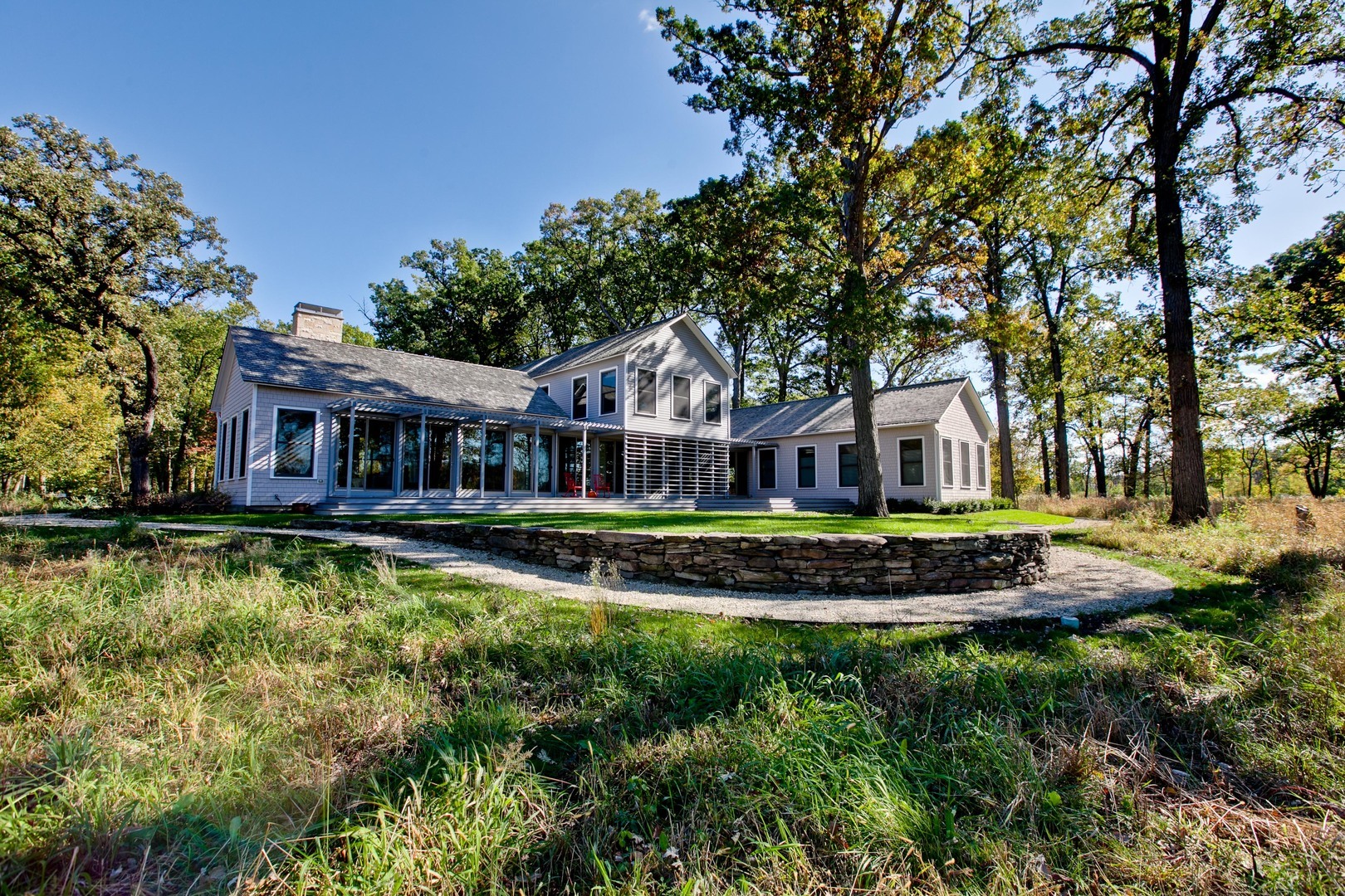 26376 North Farwell Road Mettawa, IL 60045 - Photo 8 of 30 a view of house with a garden and swimming pool