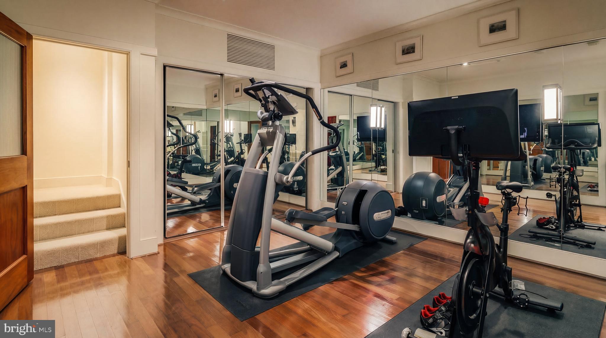 3117 O Street Northwest Washington, DC 20007 - Photo 34 of 50 a view of a room with gym equipment