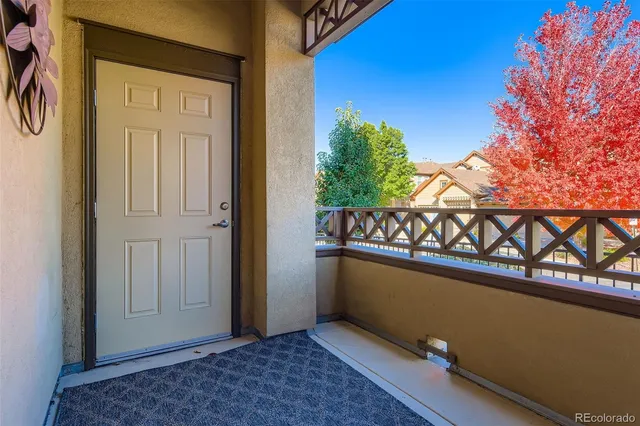 a view of a door and an outdoor space