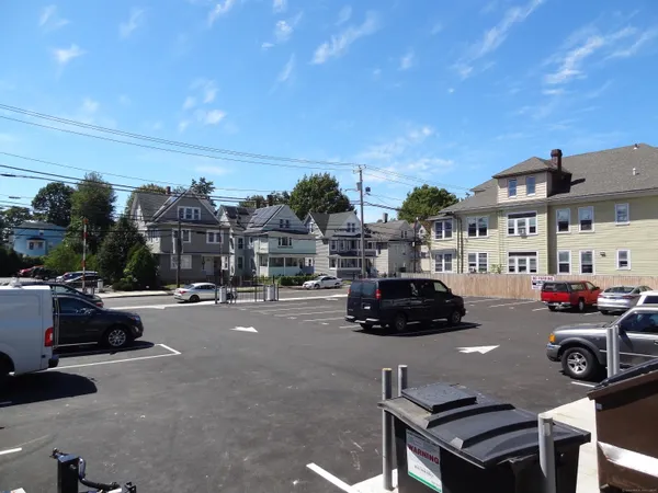 a car parked in front of a building