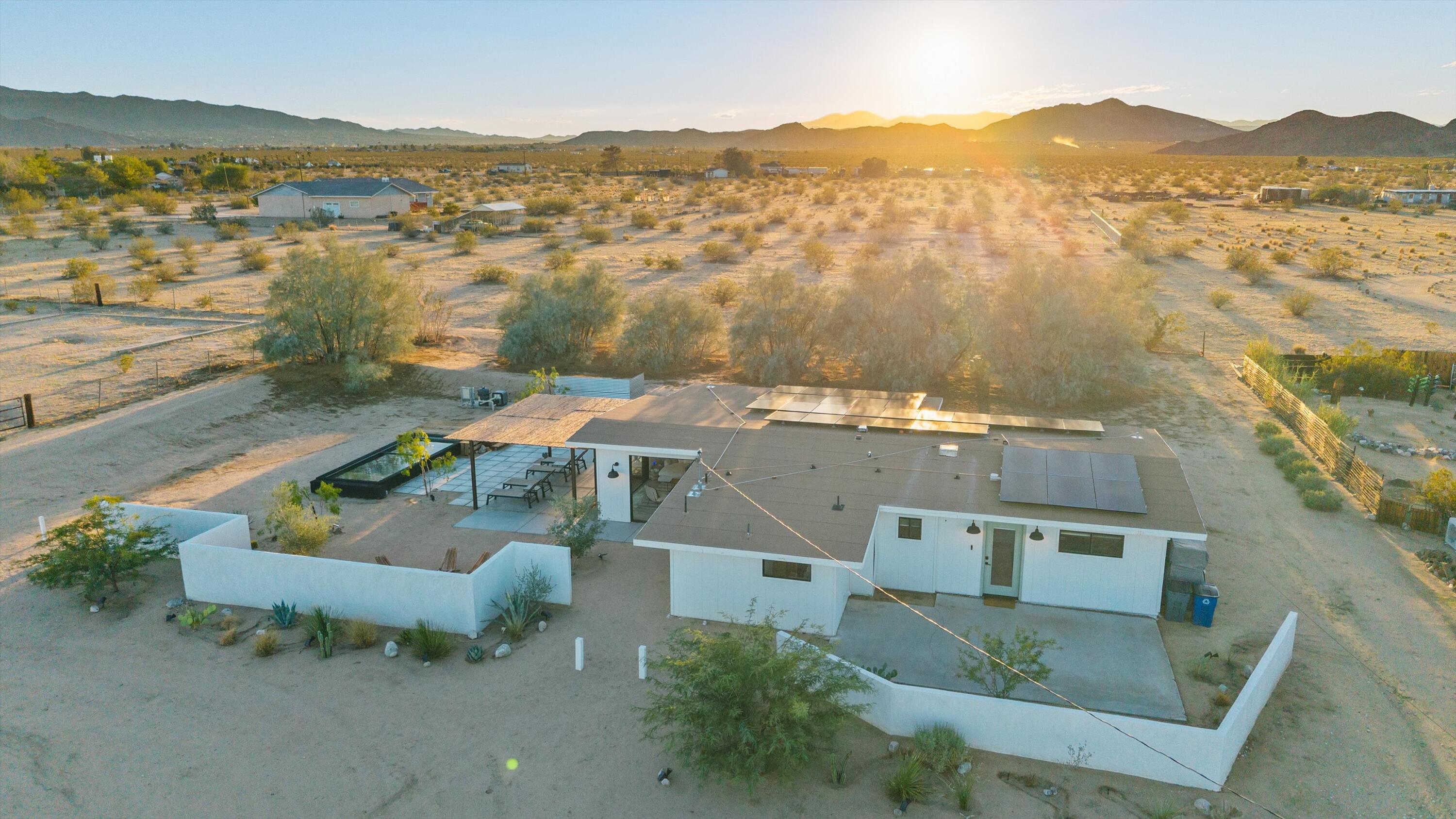 4610 Sunkist Road Joshua Tree, CA 92252 - Photo 50 of 55 an aerial view of residential houses with outdoor space