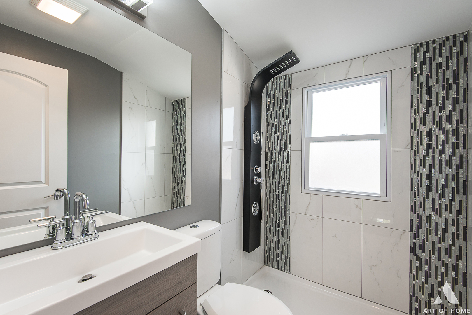 1447 Linden Road Homewood, IL 60430 - Photo 13 of 18 a bathroom with a sink toilet and shower