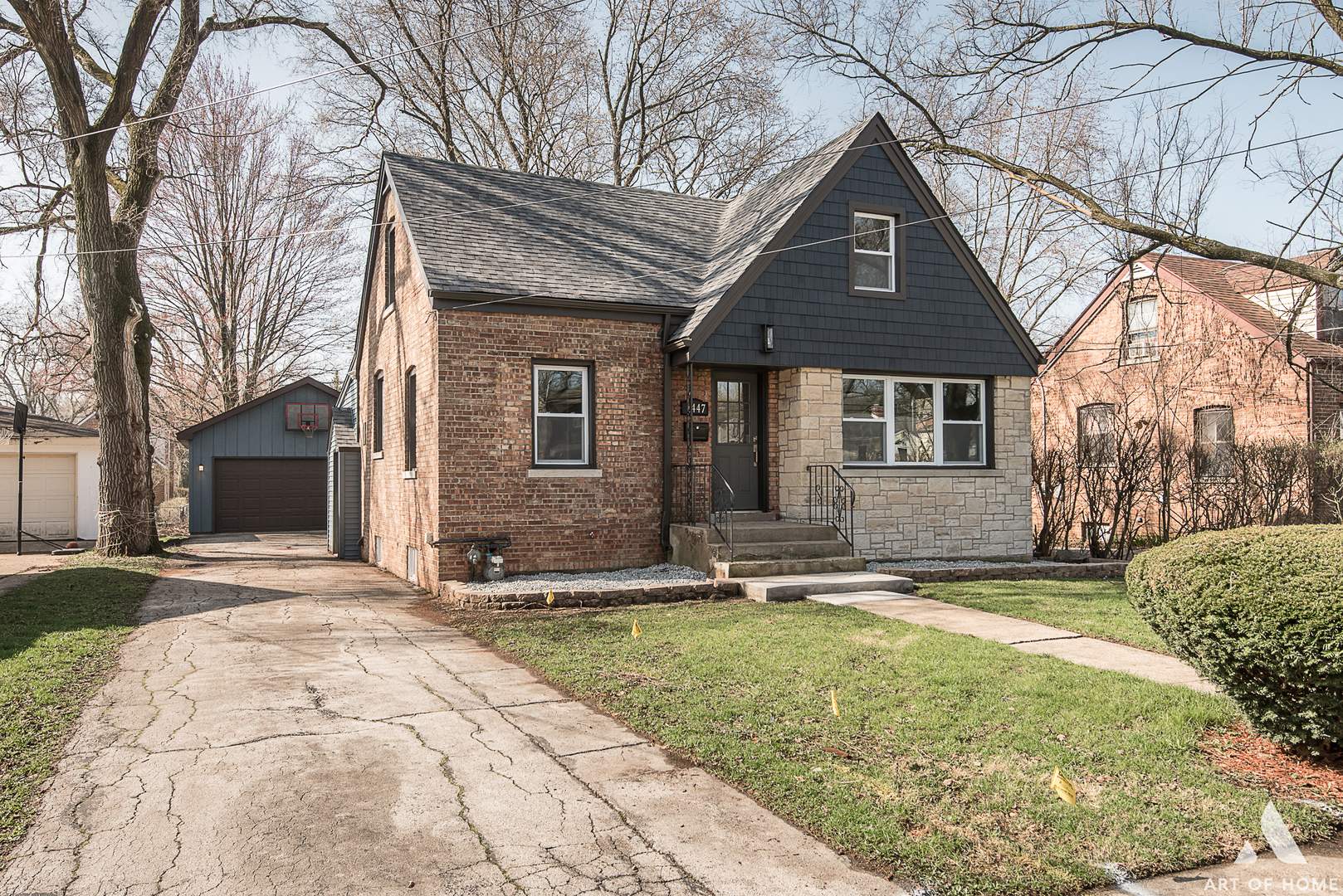 1447 Linden Road Homewood, IL 60430 - Photo 18 of 18 a front view of a house with garden