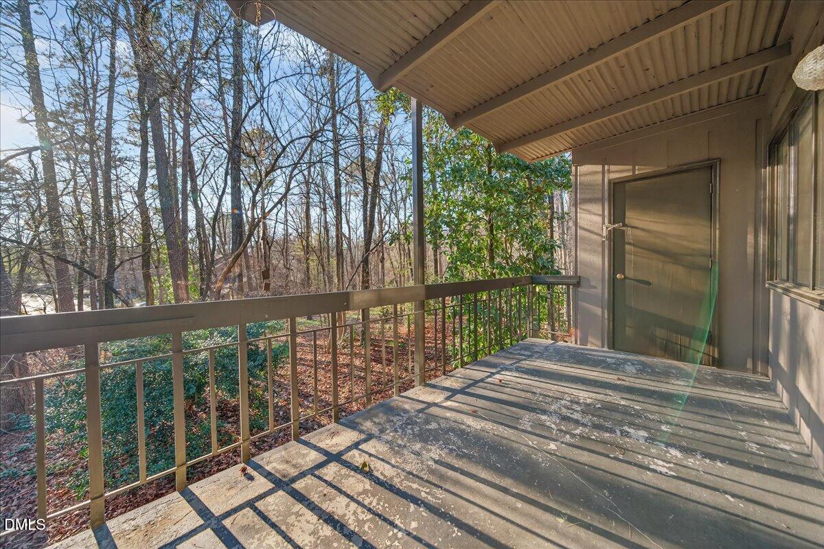 3088 Colony Road, Unit 3088D Durham, NC 27705 - Photo 21 of 25 a view of balcony with wooden floor