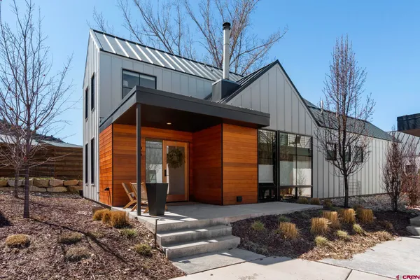 a front view of a house