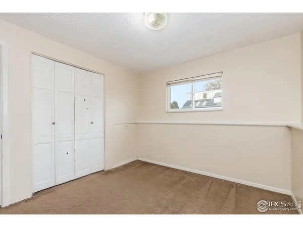 an empty room with a workbench
