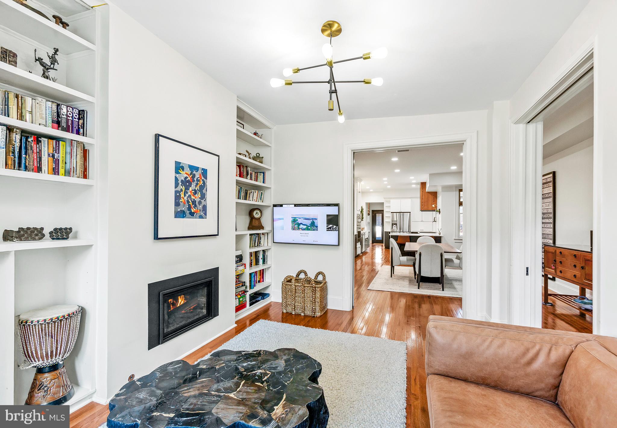 36 Quincy Place Northeast Washington, DC 20002 - Photo 29 of 29 a living room with furniture fireplace and flat screen tv