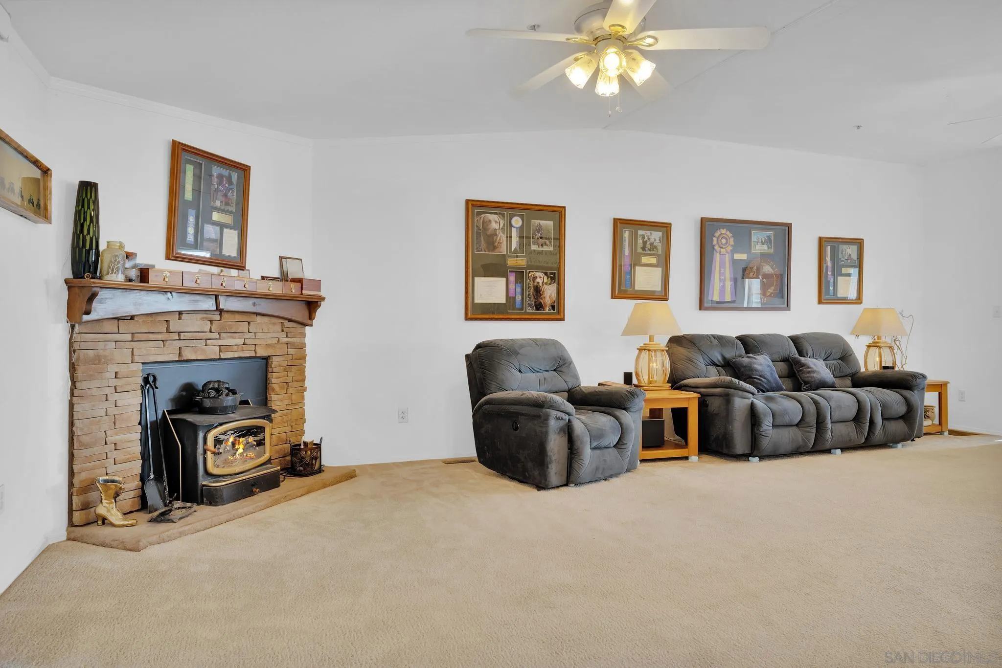 3240 Chimney Rock Road Ranchita, CA 92066 - Photo 9 of 34 a living room with furniture and a fireplace