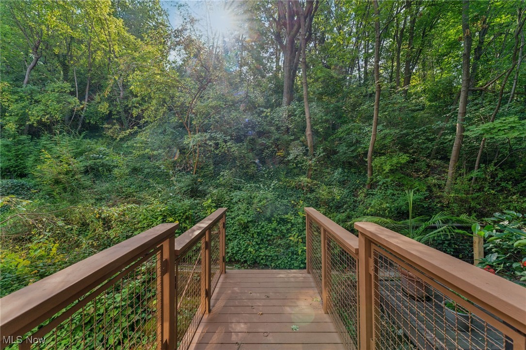 12642 Mayfield Road Cleveland, OH 44106 - Photo 9 of 48 Walk out from 2nd level great room with views of nature.