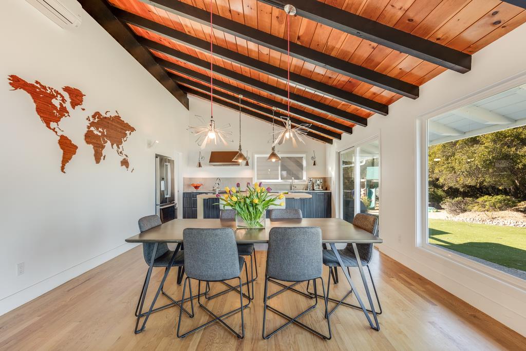 16984 Bohlman Road Saratoga, CA 95070 - Photo 15 of 50 a view of a dining room with furniture window and outside view