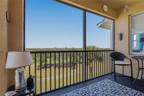 a view of a swimming pool and an ocean view