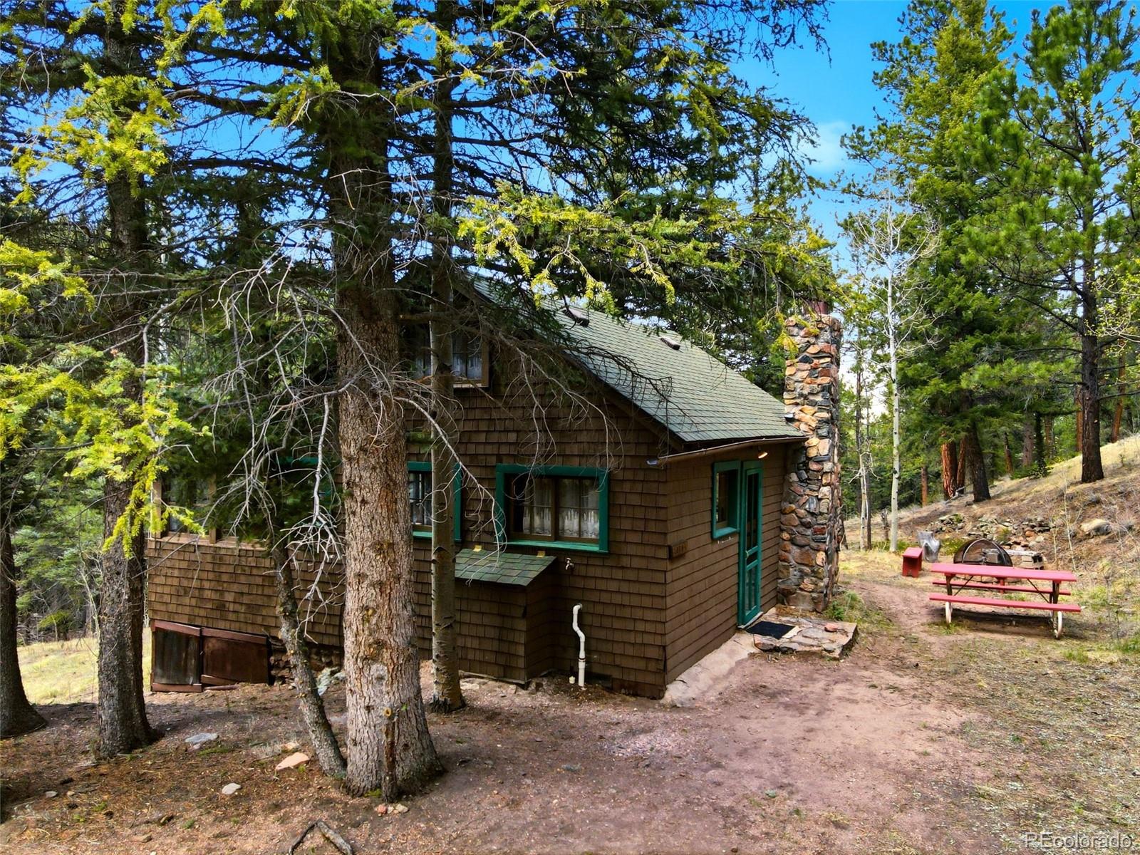 652 Payne Gulch Road Bailey, CO 80421 - Photo 4 of 33 a view of a house with a tree