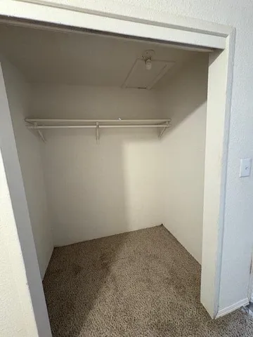 a view of storage and utility room with racks on the wall