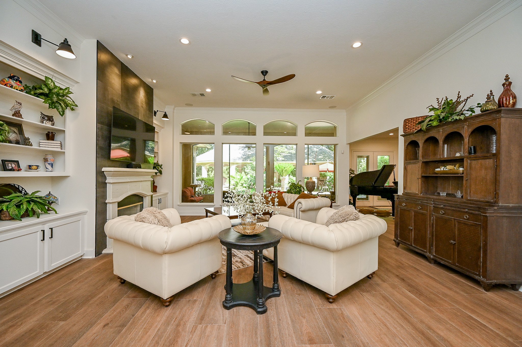 23914 Clouds Rest Magnolia, TX 77355 - Photo 11 of 50 a living room with furniture and a fireplace