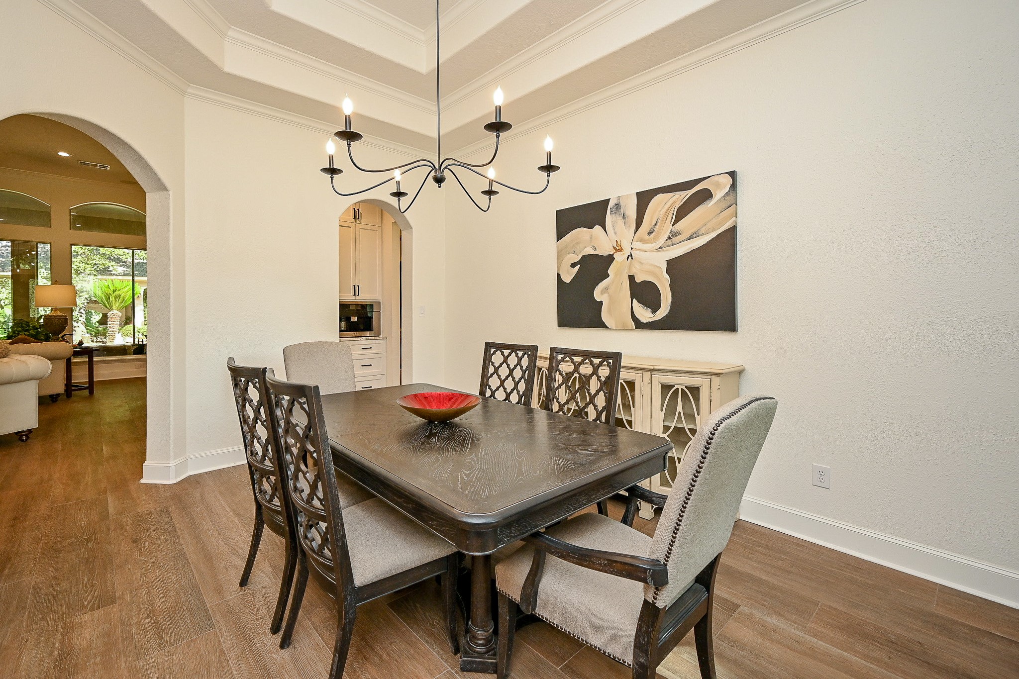 23914 Clouds Rest Magnolia, TX 77355 - Photo 21 of 50 a view of a dining room with furniture and wooden floor