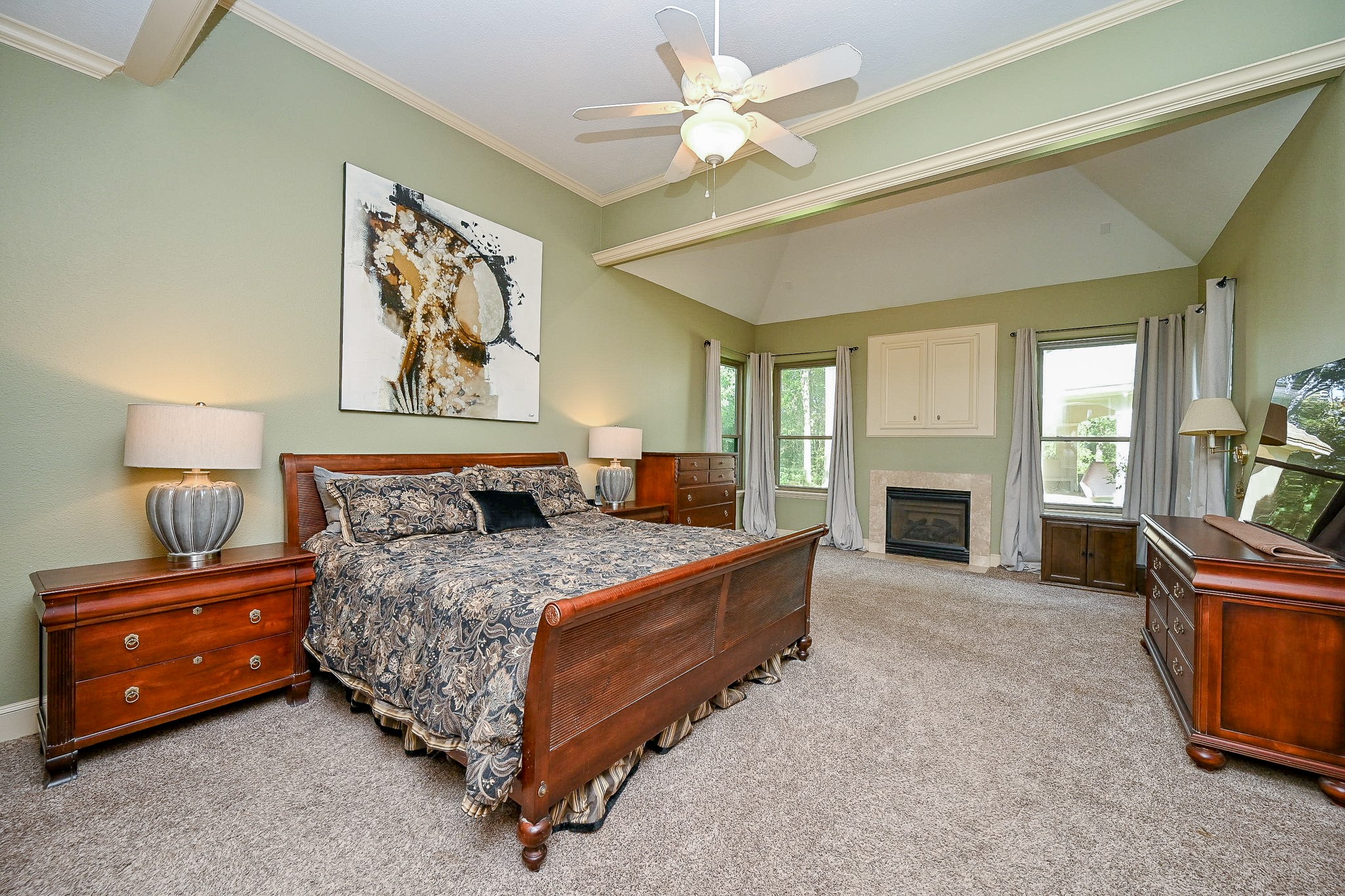 23914 Clouds Rest Magnolia, TX 77355 - Photo 23 of 50 a living room with furniture and a fireplace