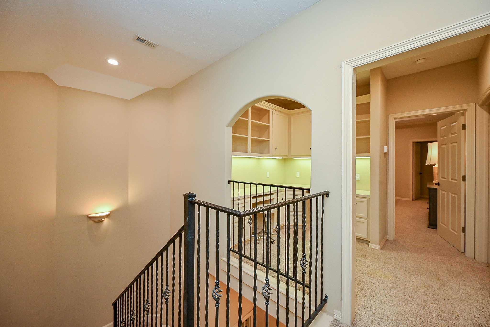 23914 Clouds Rest Magnolia, TX 77355 - Photo 37 of 50 a view of staircase with railing and a chandelier