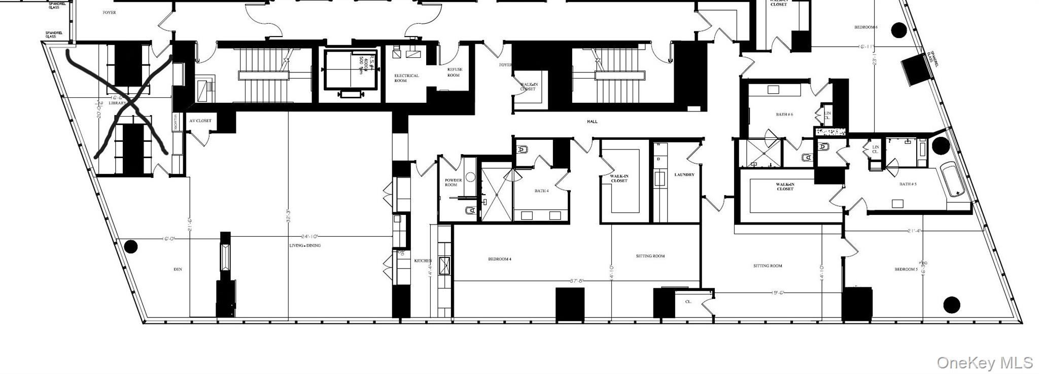 5 Renaissance Square, Unit PH41G White Plains, NY 10601 - Photo 26 of 26 a black and white photo of a living room