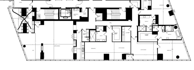 a city view with tall buildings