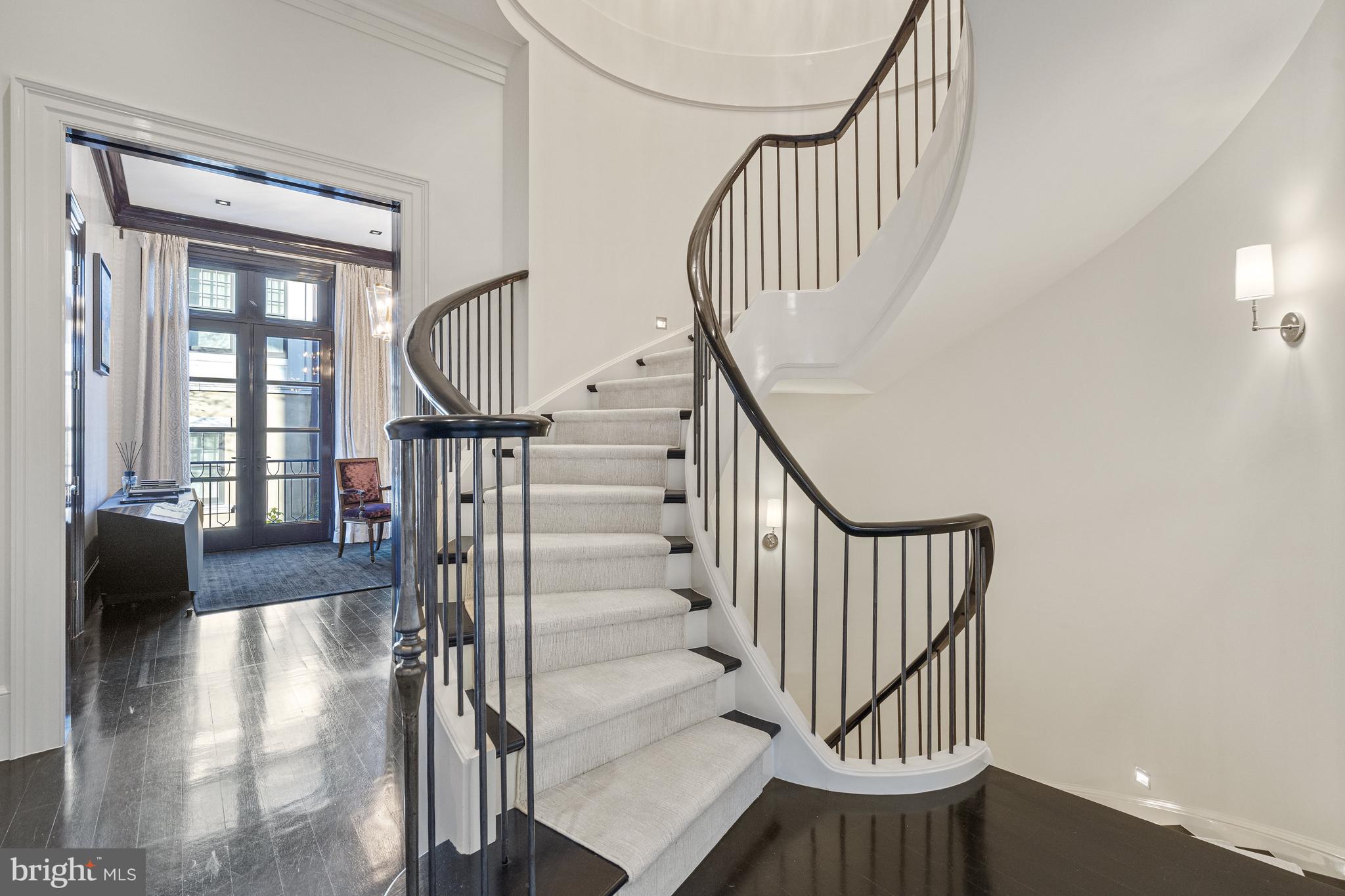 2109 Dunmore Lane Washington, DC 20007 - Photo 40 of 78 Sweeping Circular Main Staircase