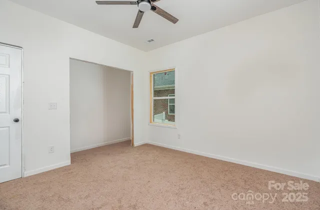 an empty room with a window