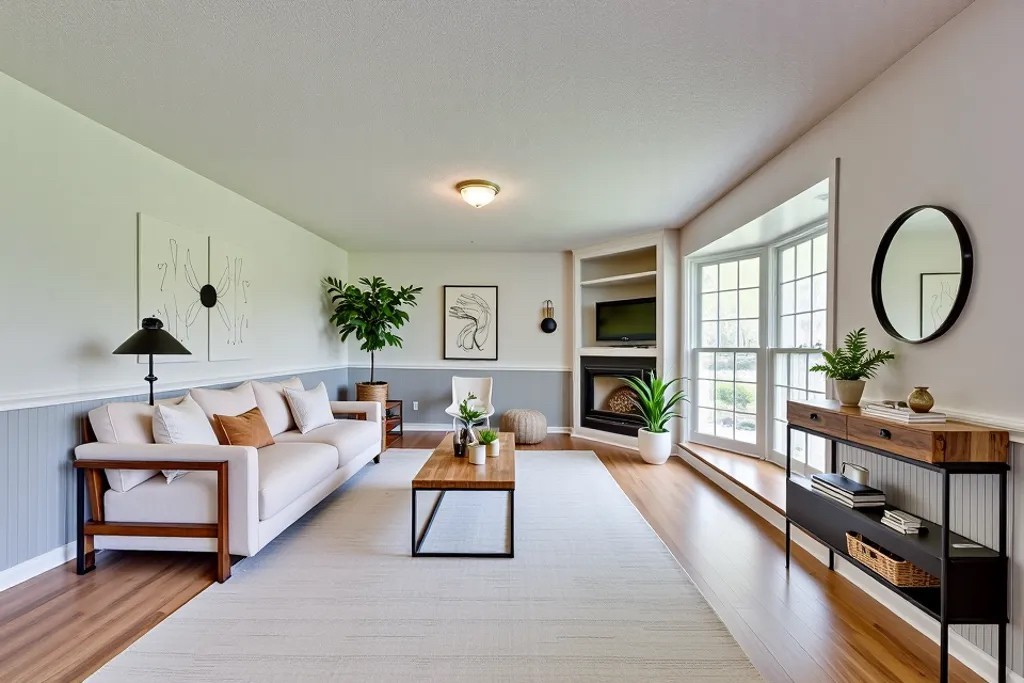 1087 Charley Davis Road Goodspring, TN 38460 - Photo 7 of 80 a living room with furniture a flat screen tv and a large window