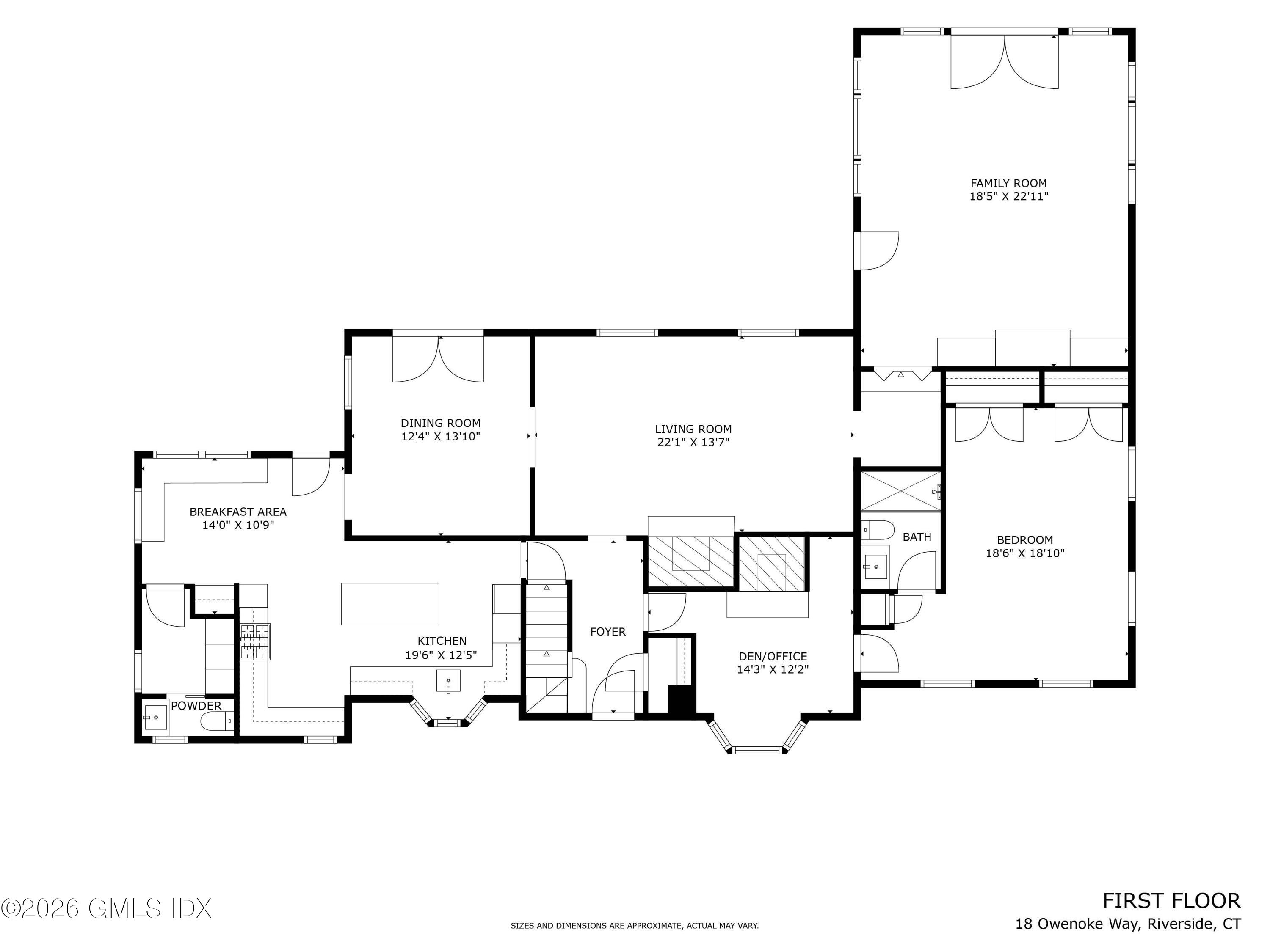 18 Owenoke Way Riverside, CT 06878 - Photo 32 of 33 18 Owenoke Way - 1st flr - FLOOR PLAN