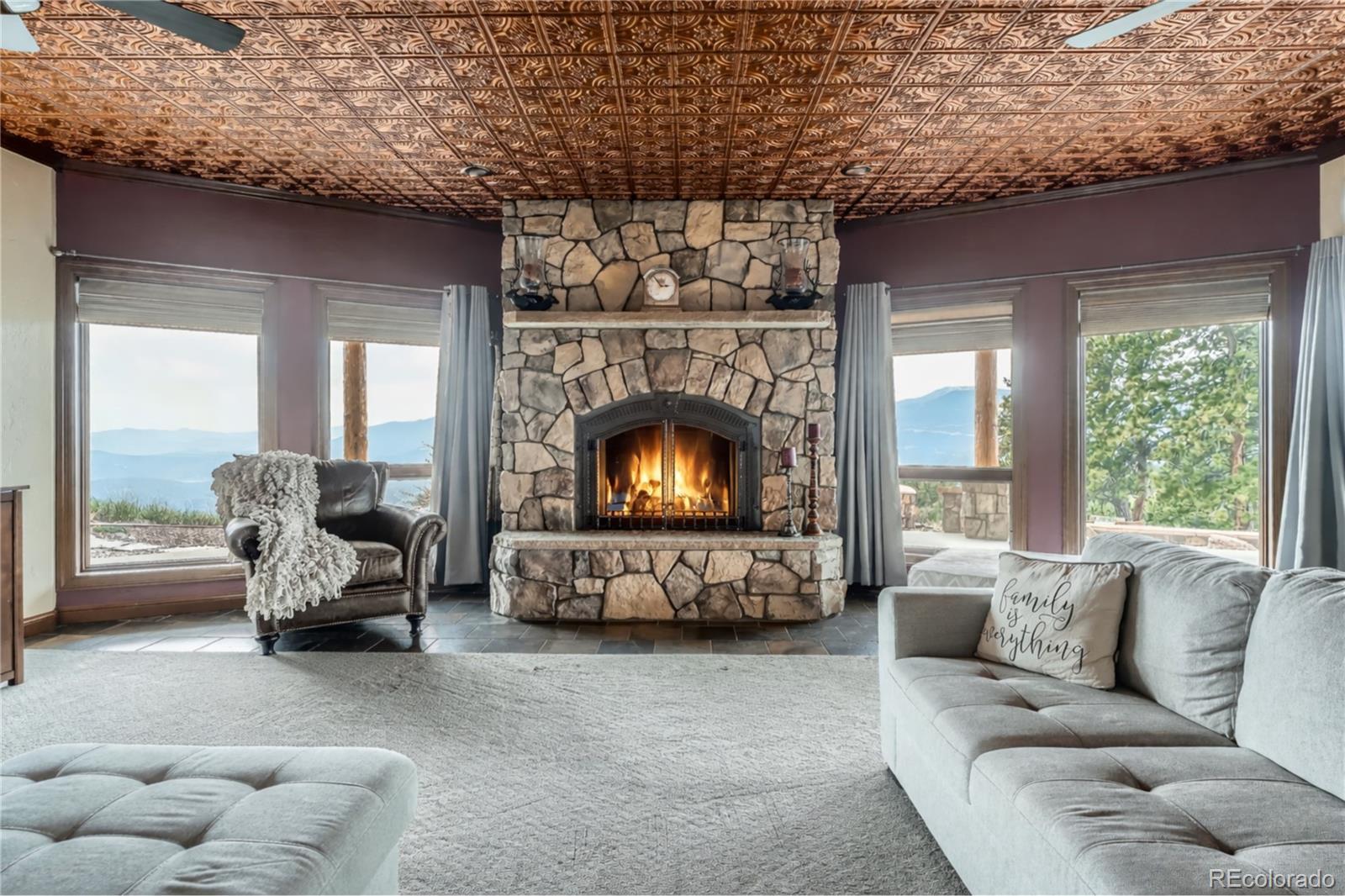 401 Raptor Point Golden, CO 80403 - Photo 14 of 44 a living room with furniture and a fireplace