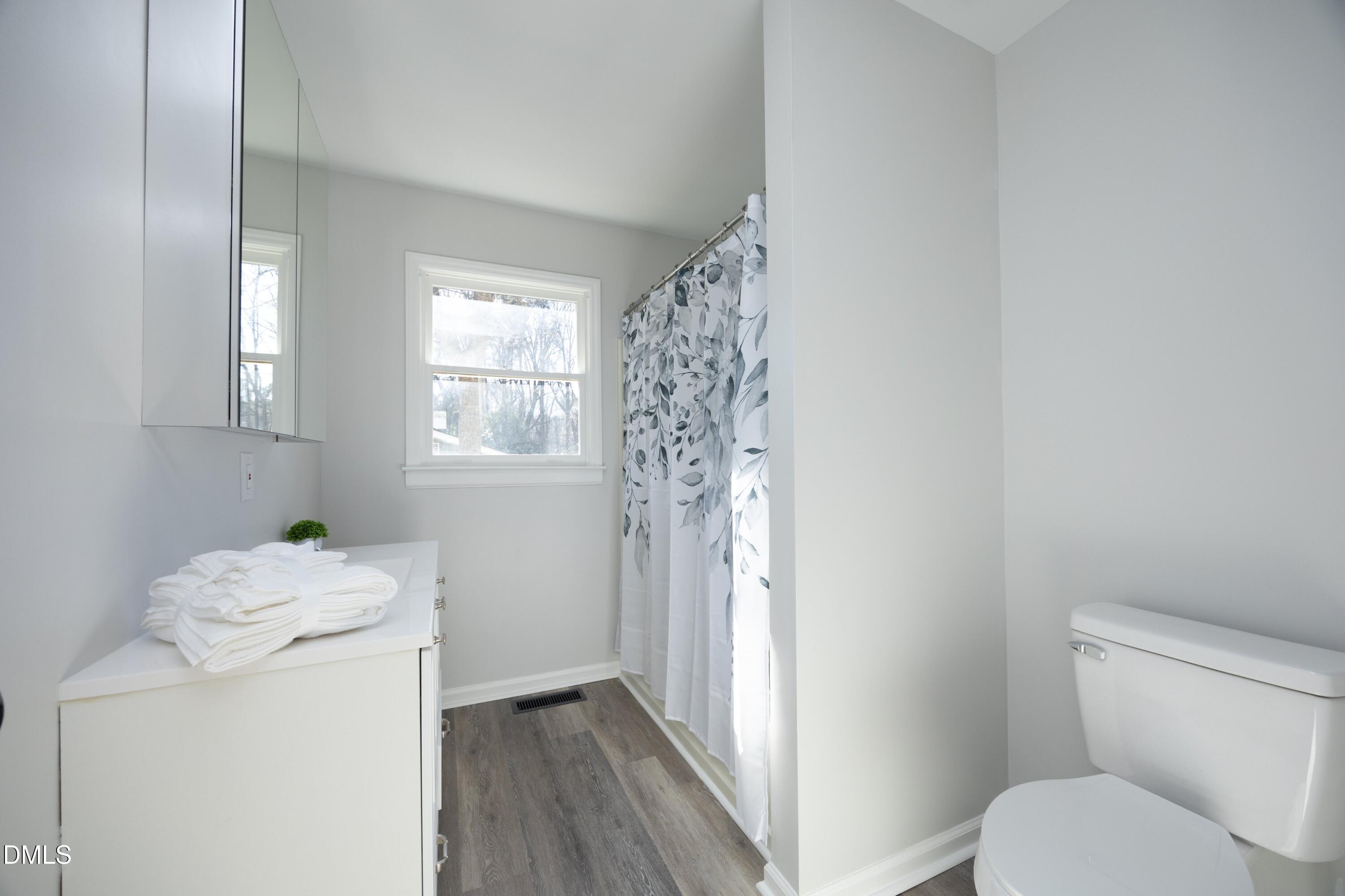 5108 Old Valley Street Raleigh, NC 27603 - Photo 18 of 37 a bathroom with a sink toilet and window