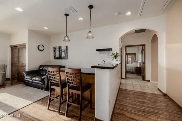 a view of room with furniture and a window