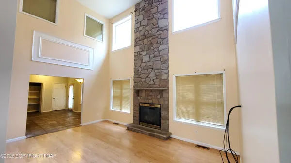 an empty room with a window