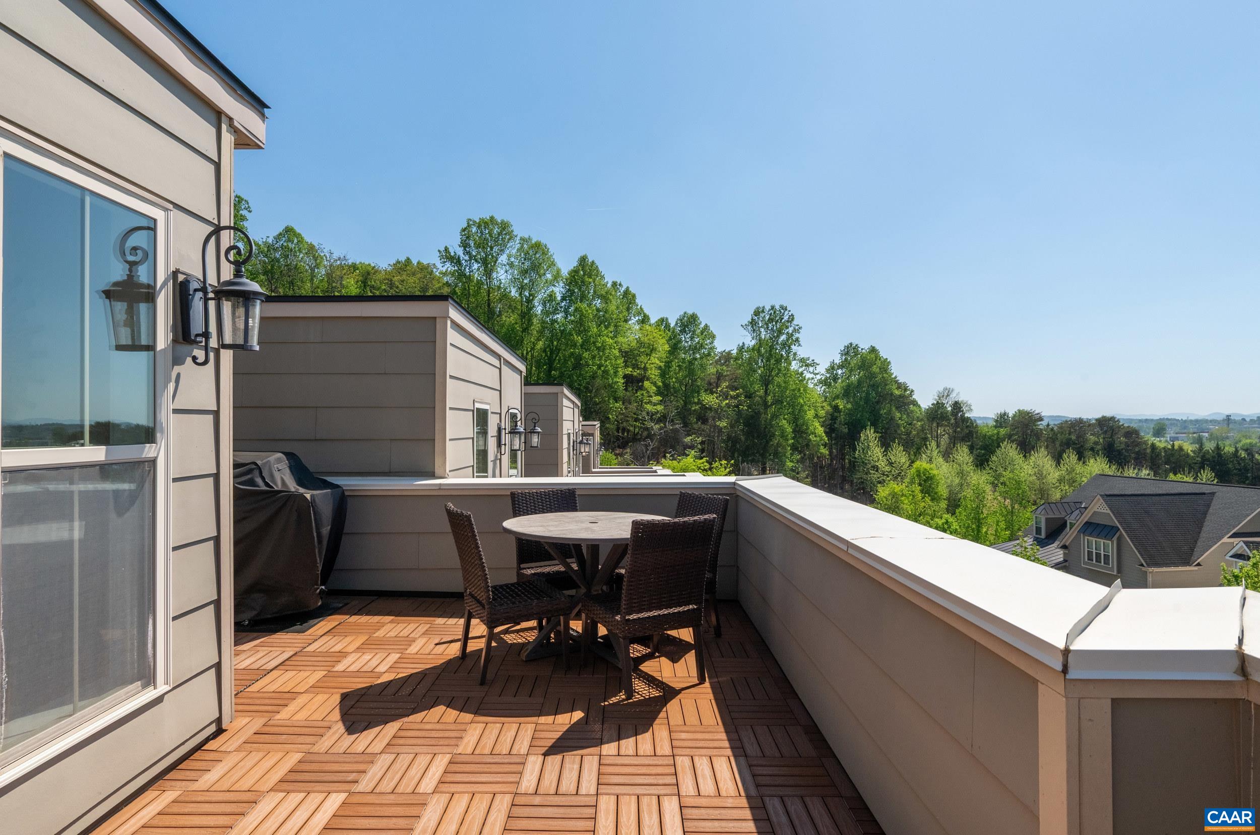 1411 Terrace Lane Charlottesville, VA 22911 - Photo 54 of 72 a terrace of a house with wooden floor outdoor seating and yard in the back