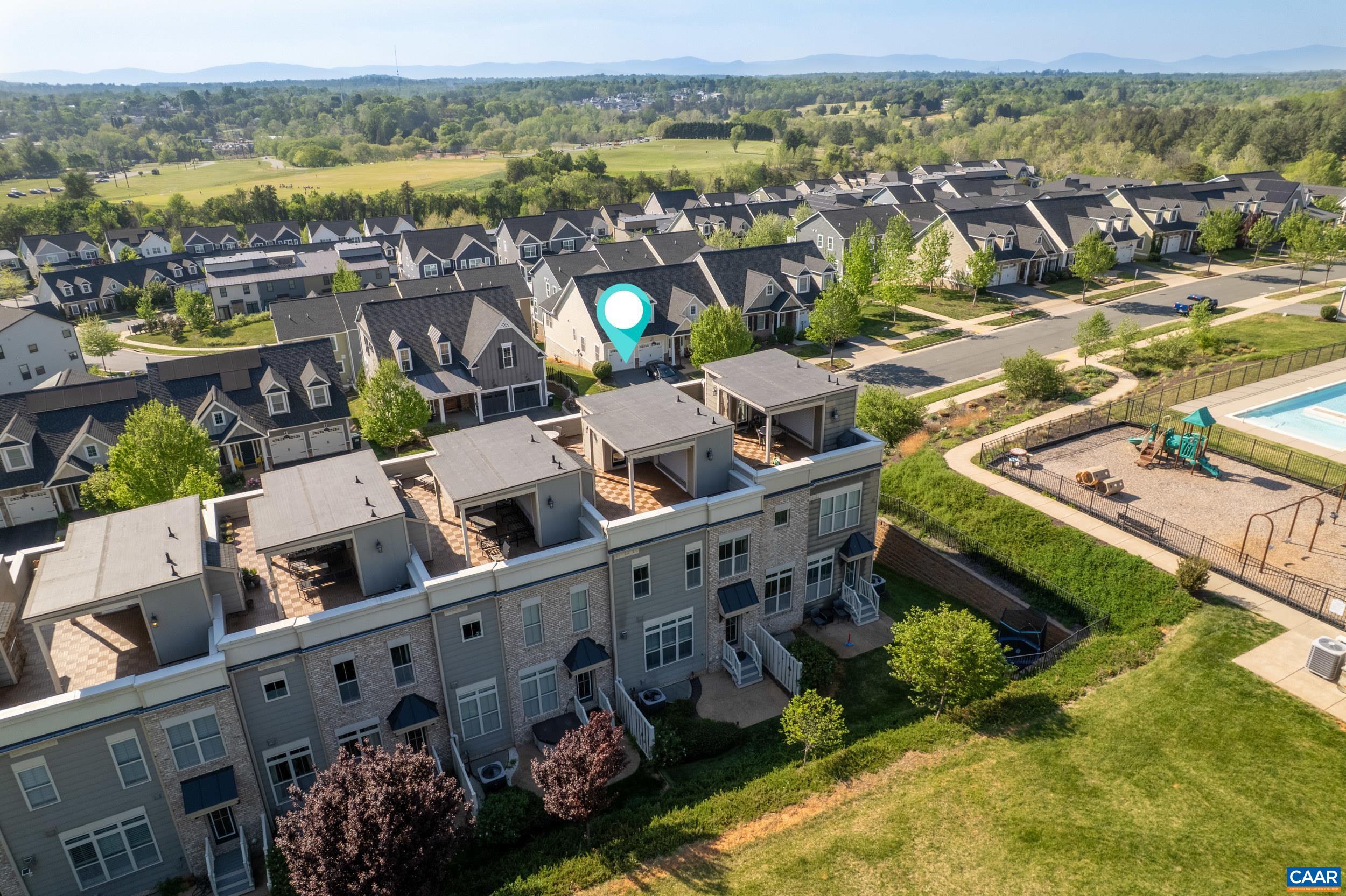 1411 Terrace Lane Charlottesville, VA 22911 - Photo 62 of 72 an aerial view of residential houses with outdoor space