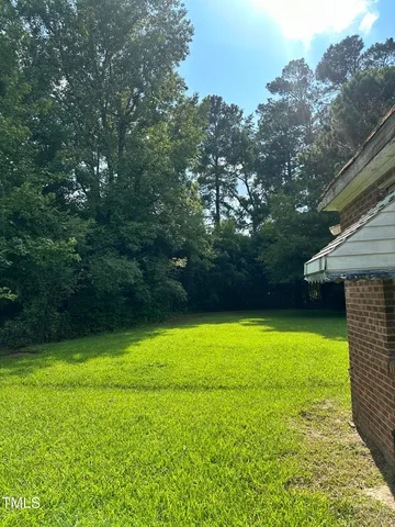 a view of a green yard