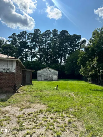 a backyard of a house