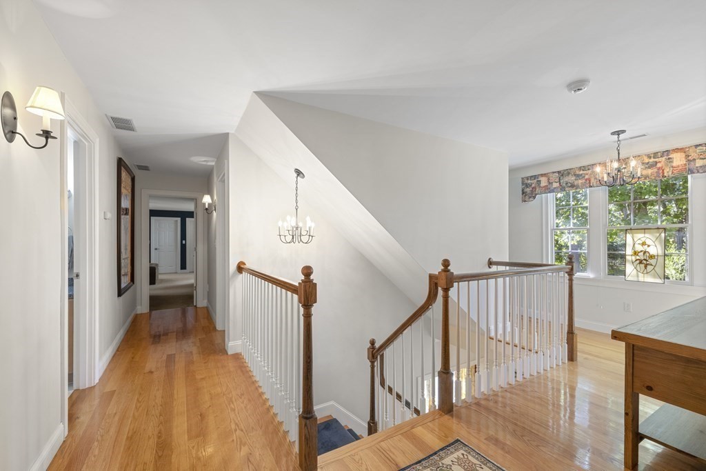 3 Benjamin Road Lexington, MA 02421 - Photo 15 of 42 a view of a hallway with wooden floor and staircase