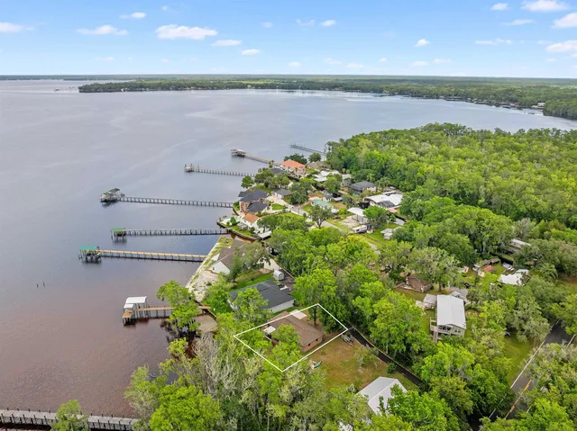 a view of a lake with a lake