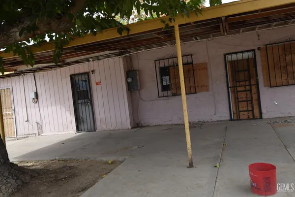 a view of a house with a door